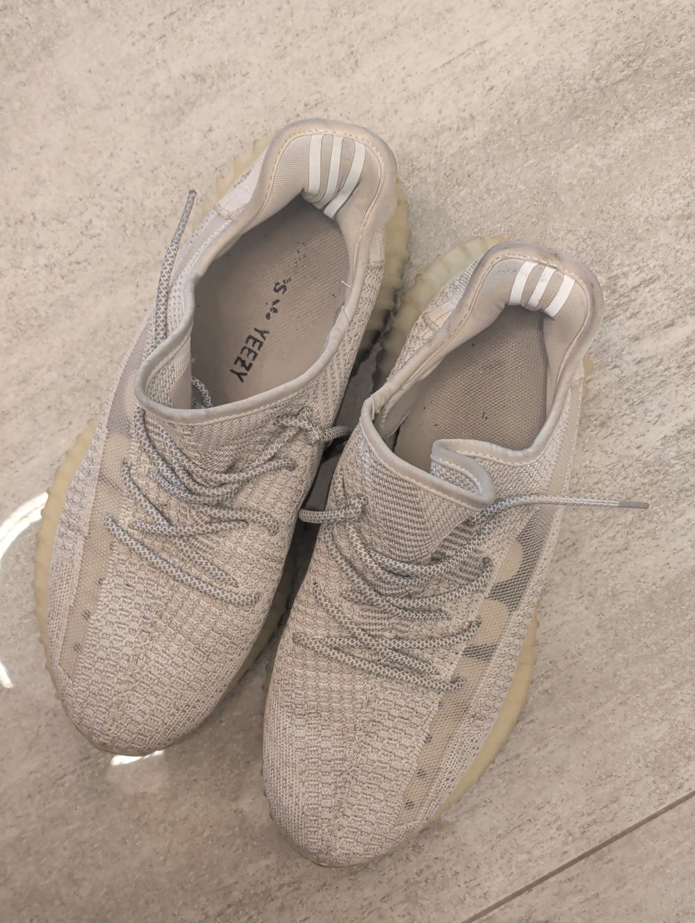 adidas Yeezy Boost 350 V2 — Light Gray and Cream